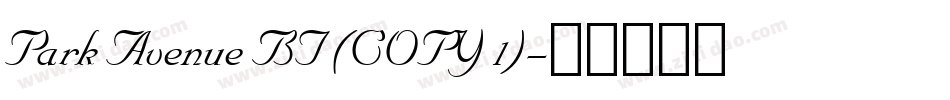 Park Avenue BT (COPY 1)字体转换